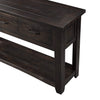 Wooden Console Table With Three Drawers, Antique Black