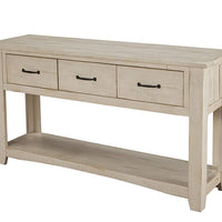 Wooden Console Table With Three Drawers, Antique White