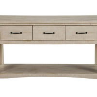 Wooden Console Table With Three Drawers, Antique White