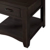 Wooden End Table With 1 Drawer & 1 Shelf, Espresso Brown