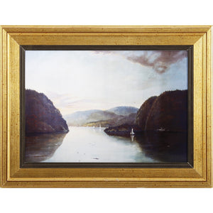 Natural Wooden Framed Hudson Highlands Wall Art, Multicolor