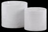 Cylindrical Shaped Ceramic Pot, Set of 2, Glossy White