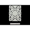 Wood Wide Rectangular Filigree Ornament on Rectangular Stand, White