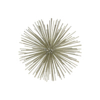 Ornamental Metal Sea Urchin Sculpture On Stand, Large, Gold