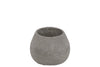 Cemented Bellied Flower Pot, Short, Gray