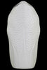 Ceramic Pyramidal Vase With Engraved Circle Design, Large, White