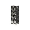 Dazzling Square Shape Ceramic Vase, Large, Silver