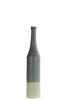 Long Neck Bottle Vase In Ceramic, Silver