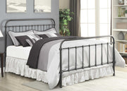 Metallic Full Size Bed, Dark Bronze