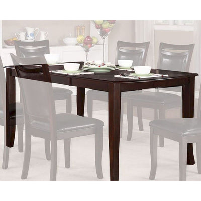 Contemporary Style Wooden Extension Dining Table, Dark Cherry Brown