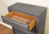 Transitional Wood Night Stand With Night Light, Gray