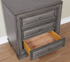 Transitional Wood Night Stand With Night Light, Gray