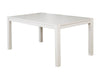 Rectangular Wooden Dining Table With Block legs, White