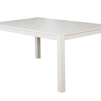 Rectangular Wooden Dining Table With Block legs, White