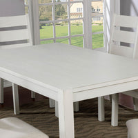 Rectangular Wooden Dining Table With Block legs, White