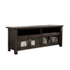 60" Wooden TV Stand With 2 Cabinets and 2 Open Shelves In Brown