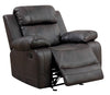 Leather Upholstered Glider  Recliner Chair, Brown