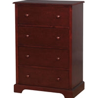 Wooden Chest With 4 Storage Drawers In Cherry Brown