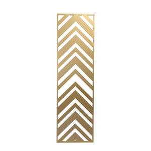 Metal Rectangular Chevron Wall decor , Gold