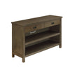 Transitional Style Wooden Rectangle Console Table with Multiple Storage Options, Brown