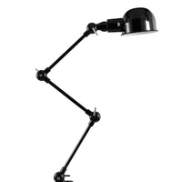 Metal Table Lamp with Flexible Neck Design and Round Base, Black