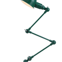 Stylish Adjustable Table Lamp with Sturdy Metal Body, Green