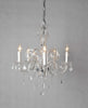 Traditional Crystal Chandelier with Five Candle Shape Light Holders, Clear