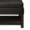 Leatherette Upholstered Wooden Cocktail Table with Lift Top Storage, Black and Brown