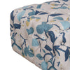 Fabric Upholstered Wooden Ottoman with Button Tufted Detailing, Multicolor