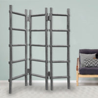 54" X 1.5" X 59" Gray Wood Blanket Rack Screen Grey