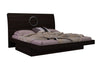 77'' X 90''  X 40'' Modern Eastern King Wenge High Gloss Bed