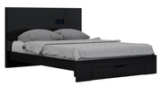 79'' X 80''  X 43'' 4pc Eastern King Modern Black High Gloss Bedroom Set