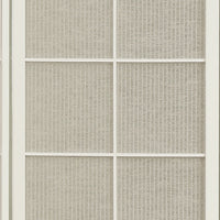70.25" White Solid Wood Frame with Fabric Inlays 3 Panels Folding Screen