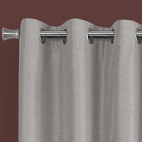 84" Silver Polyester Two Pieces Solid Blackout Curtain Panel