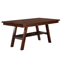 Solid Wood Dark Walnut Brown Dining Table