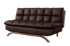 Tufted Futon Sofa Bed, Dark Brown