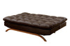 Tufted Futon Sofa Bed, Dark Brown