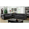Sofa With Nailhead Details And Button Tuftings, Gray