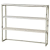 Distressed Metal Shelf With Three Tier, White