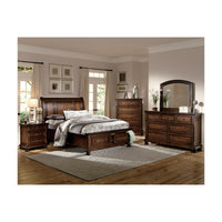 Wooden Dresser With Seven Drawers, Brown