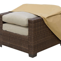 Fabric Dust Cover for Outdoor Chairs, Medium, Light Brown