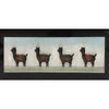 Rectangular Canvas Oil Painting with Standing Alpaca Design, Multicolor