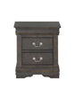 15" X 21" X 24" Dark Gray Wood Nightstand