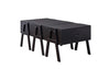 25" X 48" X 20" Black Wood Veneer Coffee Table (Convertible)