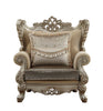 44" Champagne Fabric Trellis Club Chair