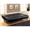 Bulle Contemporary Sofa Futon, Black Finish