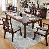 Traditional Dining Table, Brown Cherry Finish