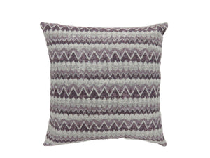 Contemporary Style Horizontally Zigzag Designed Set of 2 Throw Pillows, Purple