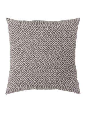 Contemporary Style Small Diagonal Patterned Set of 2 Throw Pillows, Brown