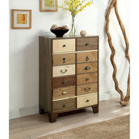 Solid Wood Hallway Cabinet with Stylish Metal Pulls, Multicolor